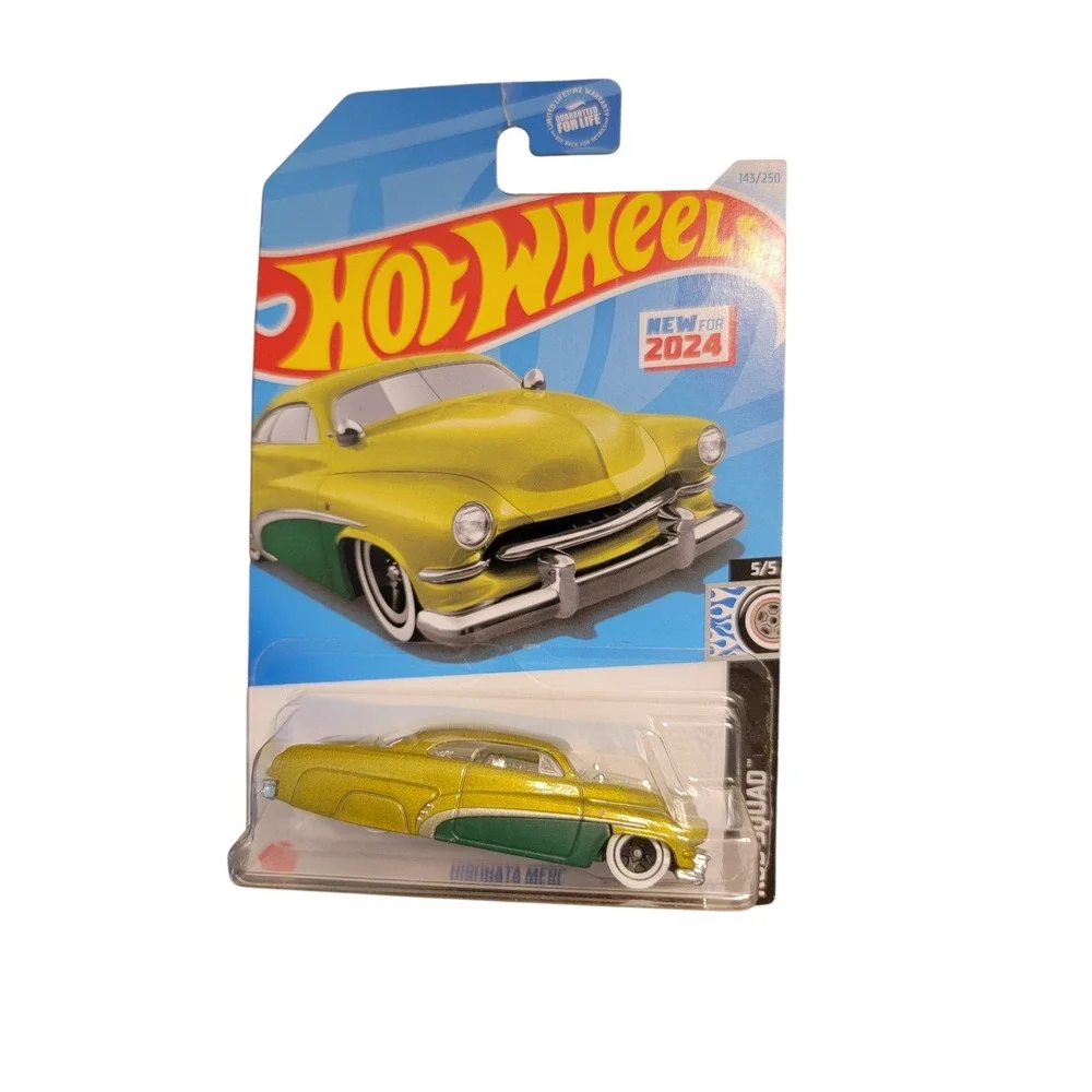 Hot Wheels 2024 Rod Squad Hirohata Merc Yellow‎ Green Diecast Car 143 250